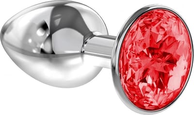 Lola Toys - Diamond Collection - Buttplug met Diamant - Anaal - Metaal - Maat S - 28mm -  Rood