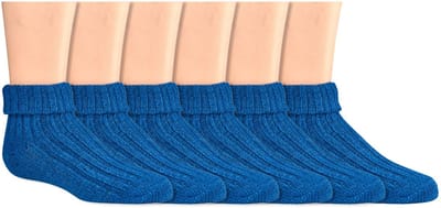 Kindersokken | Wollen sokken | Kleur: Donkergrijs | Maat: Diverse maten | 6 paar
