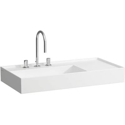 LAUFEN Kartell washbasin 90 x 46 cm, with shelf right and 1 tap hole H8103380001111