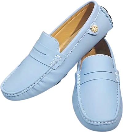 Bovista Loafers Heren - Met Hak - Herenschoenen - Instappers - Hemelsblauw - Maat 39.5