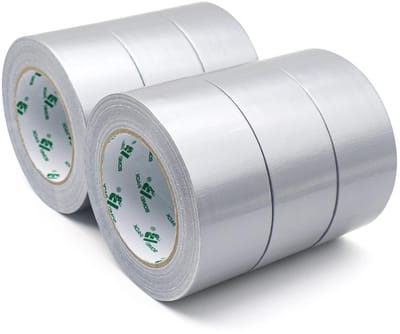 Extra Sterke Waterdichte Reparatietape 50m x 50mm - 6 Rollen, Voor Binnen en Buiten, Vervaardigd met Sterk Geweven Materiaal