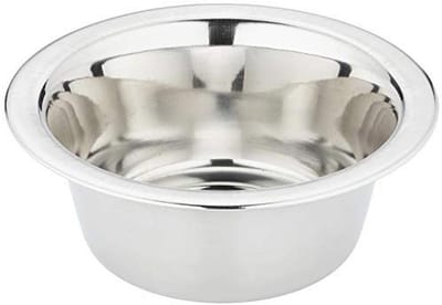 Hondenvoer- en waterbak van roestvrij staal - 5,1 inch, 0,35 liter