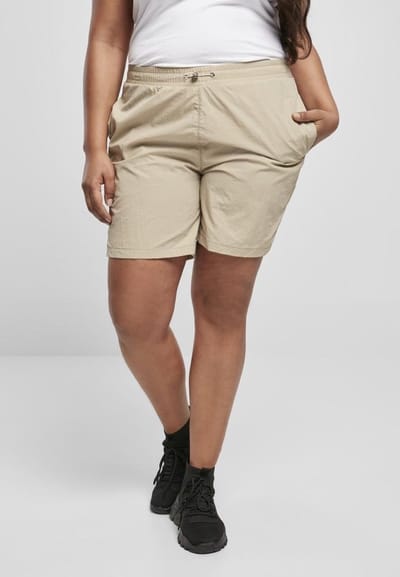 Urban Classics - Crinkle Nylon Korte broek - XL - Beige