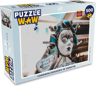 Puzzel Carnaval masker - Italië - Venetië - Legpuzzel - Puzzel 500 stukjes