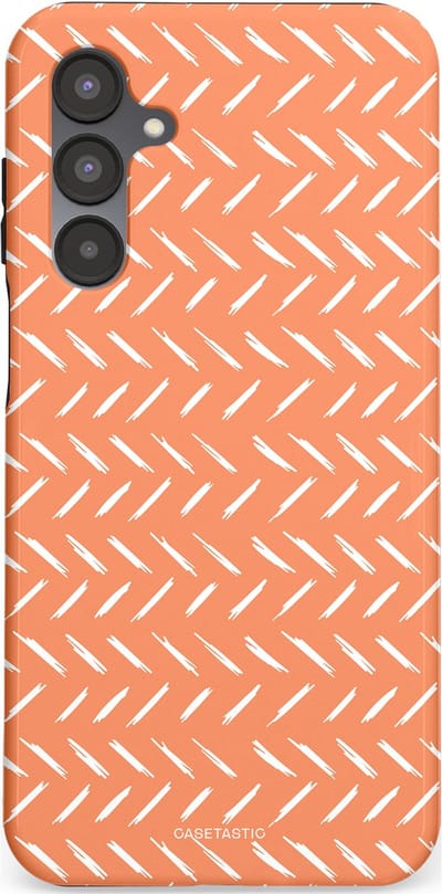 Casetastic hoesje geschikt voor Samsung Galaxy A16 - Dubbellaagse bescherming - Oranje Witte Nederland Cross Patroon - Fashion Case - Terracotta Zand