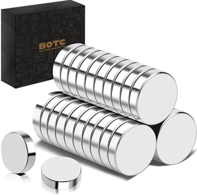 BOTC Super sterke magneten - 20 stuks - 10x3MM - inclusief opbergdoosje - Magneten voor magneetbord - Zilver