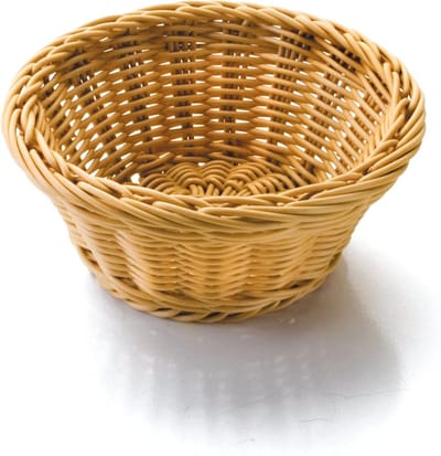 Ronde Broodmand - Brood Display - Brood Serveren - Handgemaakt Stapelbaar - 23x23x8 cm - Beige