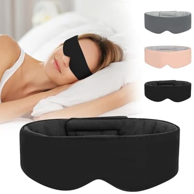 Verstelbaar slaapmasker - Ademend oogmasker met verkoelende en verwarmende stof, ideaal voor zijslaap en ontspanning