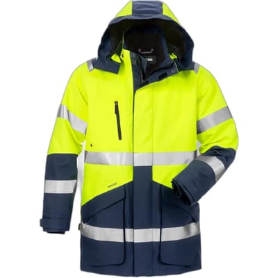 Fristads Hi Vis Gore-Tex 3-In-1 Winterparka Klasse 3 4989 Gxb - Hi-Vis geel/marineblauw - 2XL