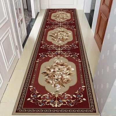 Style chinois Hall Long couloir tapis coureurs mariage rouge hôtel passage tapis d'entrée allée maison personnalisable tapis d'escalier 60x300cm