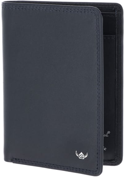 Golden Head Leren identiteitskaarthoesje Polo RFID Protect Ausweisetui 4481 Marineblau donkerblauw