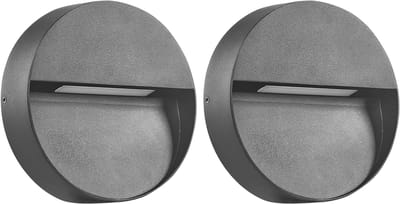 POMPTON - Wandlamp set van 2 - Zwart - Aluminium