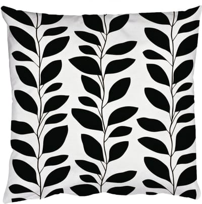 Sierkussens - Kussentjes Woonkamer - 50x50 cm - Botanisch - Dessin - Zwart - Beige