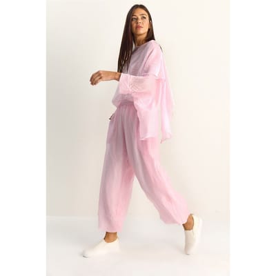 Hoge Taille Wijde Pijpen Twee-Delige Set
