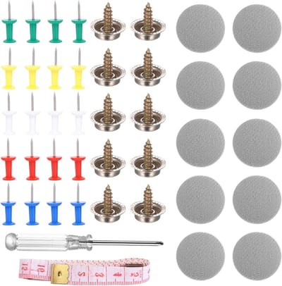 Dak Reparatie Kit - Hemel Snap Set - Voertuig Herstel - Gecoate Metalen Basis - 65 Stuks Set - Grijs