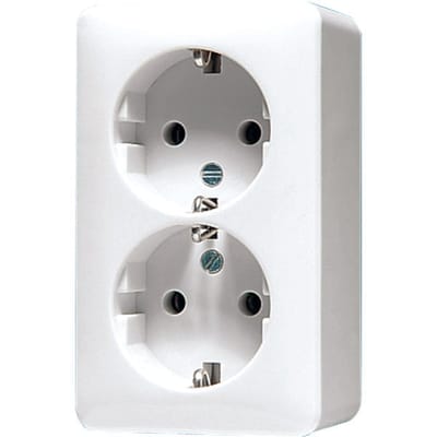 Jung AP600 Wandcontactdoos (WCD schakelmateriaal) (Europese Stekkerdoos) - 6020AWW