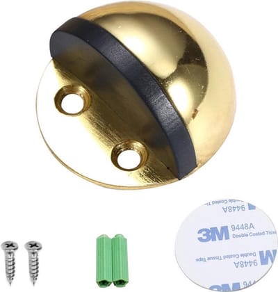 Deurstopper rubber-vloer, zelfklevend- bodem- schroeven-roestvrij staal- vloerdeurstopper met rubberen buffer-kleine vloermontage- deurbuffer