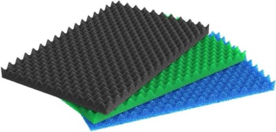 3 Pack Aquarium Filter Media Mat voor Vissenkom - Sump, Vijver en Hydrocultuur Schuimfilter Katoen, Fijn, Medium en Grof, 45L x 28W (cm)