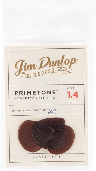 Jim Dunlop Primetone - Plectrums - Jazz III Grip - Ultex 1,40 mm - Player's Pack 3 Stuks