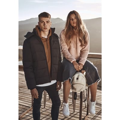 Urban Classics Hooded Puffer Heren Tussenseizoensjas - zwart - L