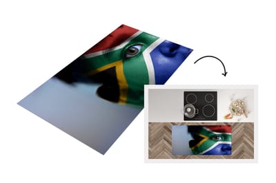 Keukenloper - Loper keuken - Vlag van Zuid-Afrika - 120x60 cm - Keukenloper vinyl