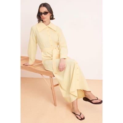 Marineblauwe platte maxi-jurk voor dames, lange casual/dagelijkse A-lijn jurk met hijab
