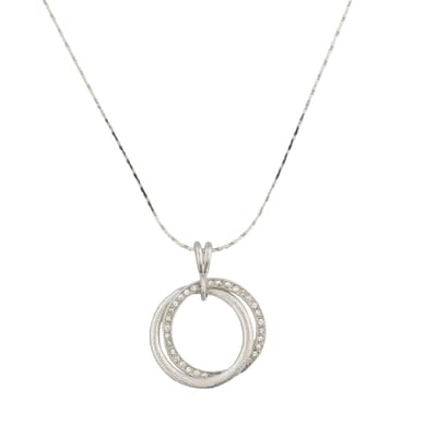 Behave - Ketting met zilverkleurige ronde hanger - 46,5 cm
