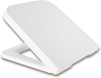 Vierkante Toiletbril - Toiletdeksel WC-zitting - Badkamer Renovatie - Softclose Mechanisme - 370 mm Klear - Wit