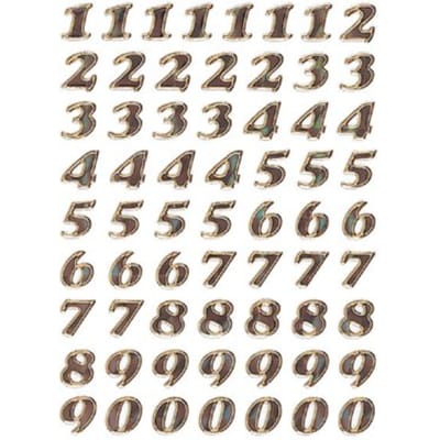 Etiket HERMA 4193 8mm getallen 0-9 goudfolie 64 stuks