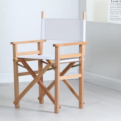 Houten Regisseursstoel - Opvouwbare Kruk - Make-up en Werk - Massief Hout Canvas - 61 cm Hoog - N.v.t.
