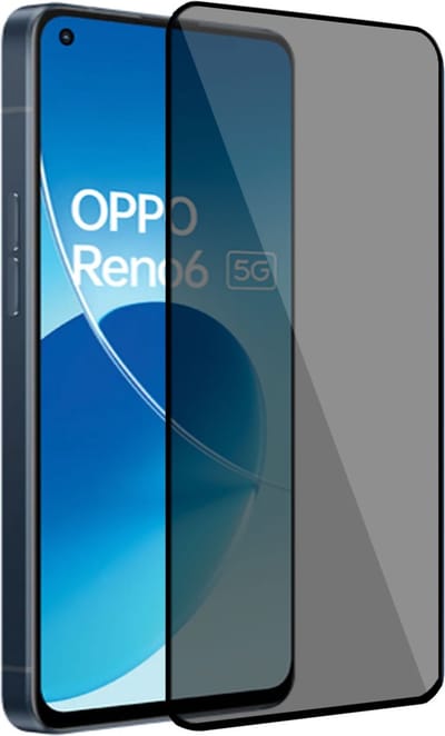 Geschikt voor OPPO Reno 6 - Privacy Screenprotector - Beschermglas - Privé GuardCover