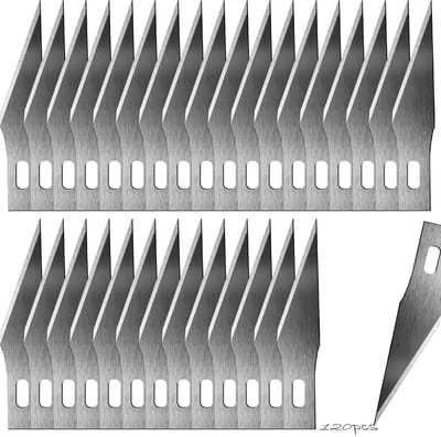 Dailygoods- Scalpelmessen 120 Stuks - Hobbymessen - Knutselmessen - Precisiemodelmessen - Do-it-yourself Messen - Koolstofstaal