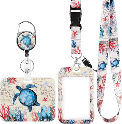 Uittrekbare Kaarthouder met Lanyard en Kaartslot - ID Pasjeshouder voor Werk of School