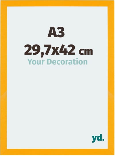 Your Decoration - Fotolijst A3 29,7x42 cm - MDF - Geel - Mura