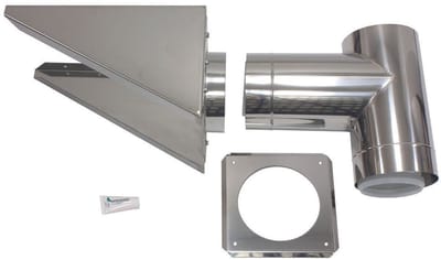 Vaillant Buitenmuuraansluiting DN 225/160 roestvrij staal voor rookgasafvoersysteem gevel DN 160, 0020095573