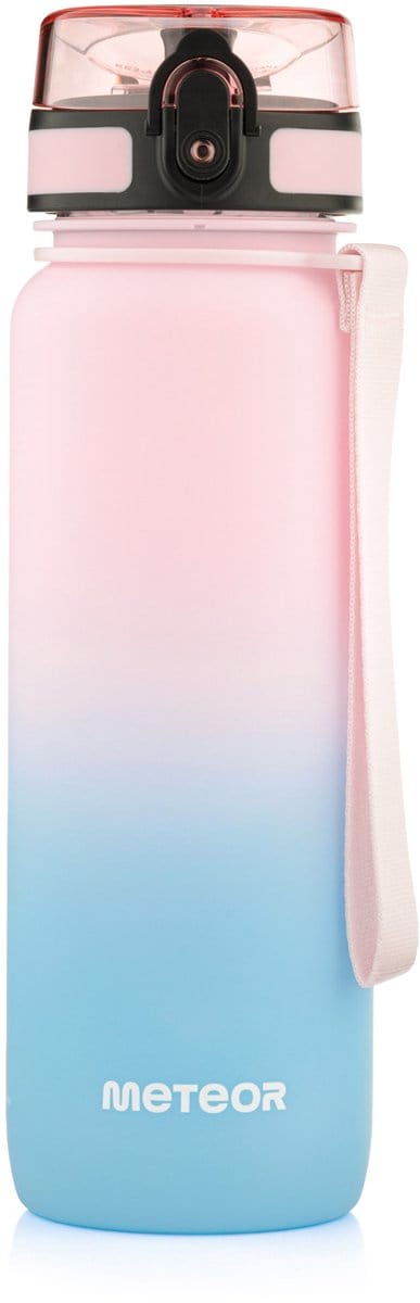 Meteor - Sportfles 800 ml - Hydratatie tijdens sportactiviteiten - Sportuitrusting - Roze / Blauw