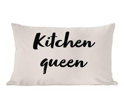 Sierkussens - Kussentjes Woonkamer - 60x40 cm - Quotes - Spreuken - Koken - Chef - Kitchen queen