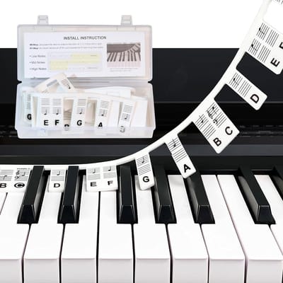 Verwijderbare Piano Toetsenbord Notitielabels 88 Toetsen - Leer Gemakkelijk en Herbruikbaar voor Beginners