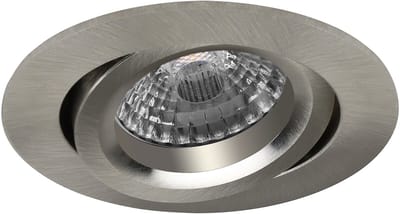 Spot Armatuur GU10 - Pragmi Aerony Pro - GU10 Inbouwspot - Rond - Nikkel - Aluminium - Kantelbaar - Ø82mm