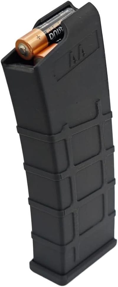 Batterij Opbergdoos - Batterijhouder Organizer - Batterijen Sorteren - Magazijn Vorm - 10-12 AA - Zwart