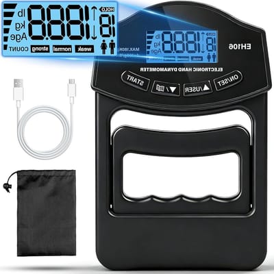 Digitale handkrachtmeter - Gripkrachtmeter Trainer - Kracht Meten - Zeer nauwkeurige sensor - 340 g - Zwart