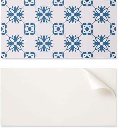 Zelfklevend paneel met print - Perfect voor de keuken 100x50 cm Bloemenpatroon met bladeren