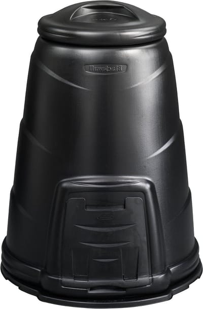 Compostbak - Composteerbak Tuin - Compost Maken - Winddicht Deksel - 220 Liter - Zwart