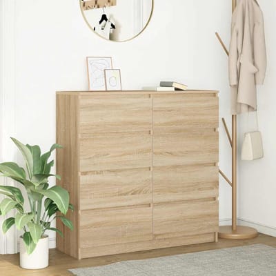 vidaXL - Dressoir - 100x35x99 - cm - bewerkt - hout - sonoma - eikenkleurig
