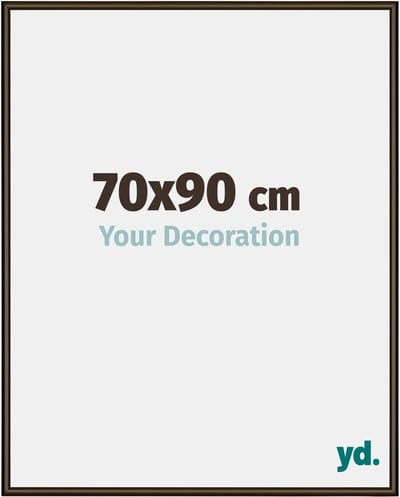 Your Decoration - Fotolijst 70x90 cm - Aluminium - Walnoot Structuur - New York