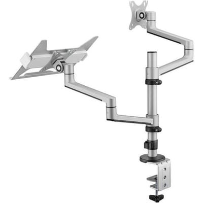 My Wall HL52L Tafelbeugel voor monitor Aantal monteerbare displays: 1 Display(s) 43,2 cm (17) - 81,3 cm (32) Zilver In hoogte verstelbaar, Draaibaar,