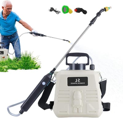 Elektrische sproeier - Batterij sproeier - Tuinonderhoud - Verstelbare toverstaf - 5 liter - Wit Groen