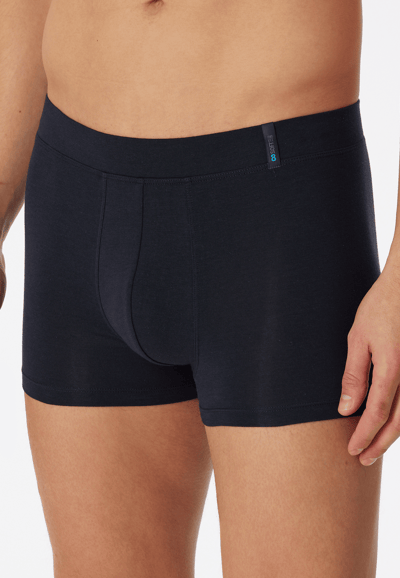 Schiesser Long Life Soft Heren Boxershort - Blauw/Zwart - Maat S