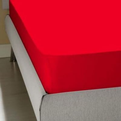 Homéé® Hoeslaken Jersey stretch rood 80/90x200/220+ 30cm eenpersoons bed 100% katoen