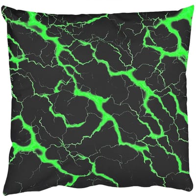 Sierkussens - Kussentjes Woonkamer - 50x50 cm - Bliksemflitsen - Groen - Energie